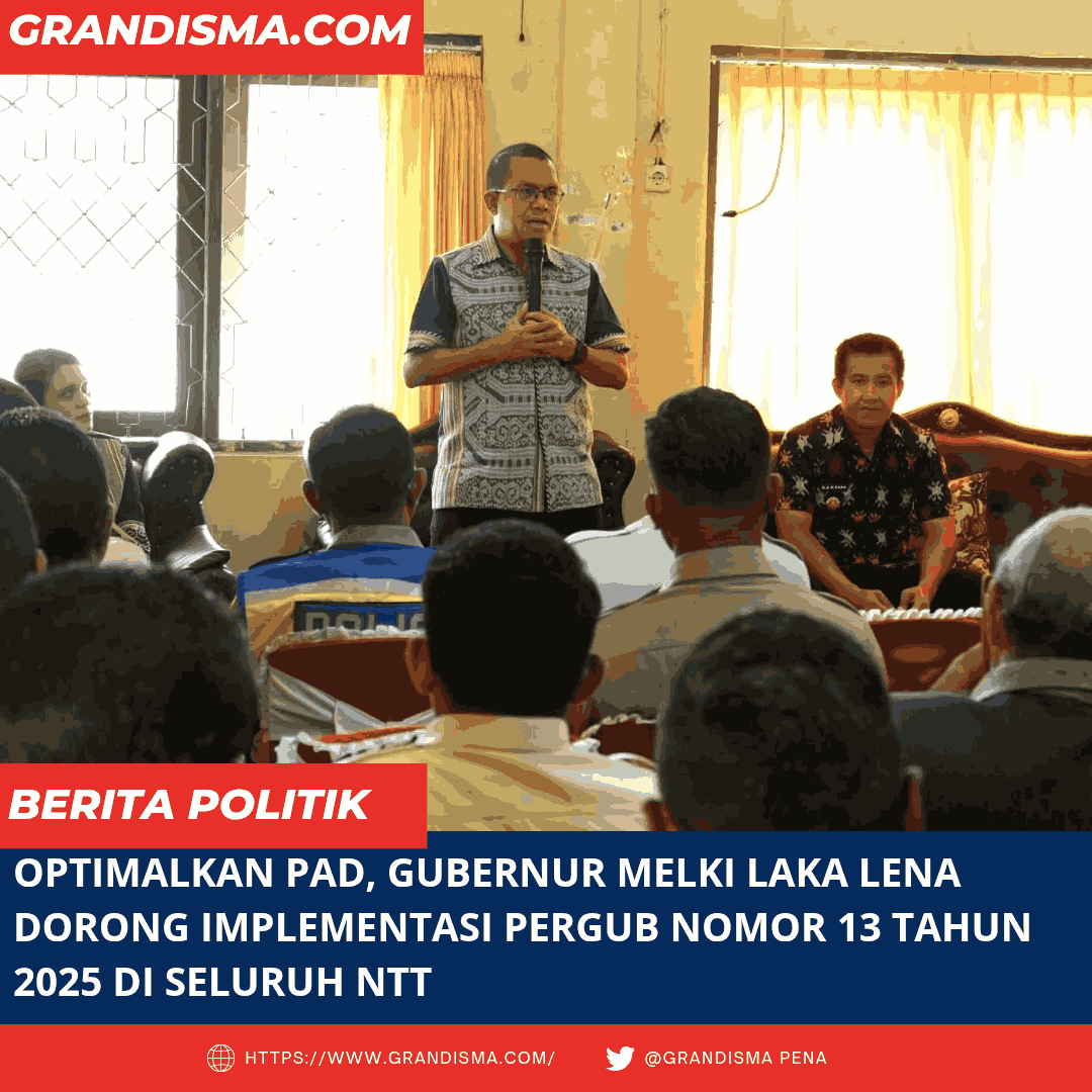 Optimalkan PAD, Gubernur Melki Laka Lena Dorong Implementasi Pergub Nomor 13 Tahun 2025 di Seluruh NTT