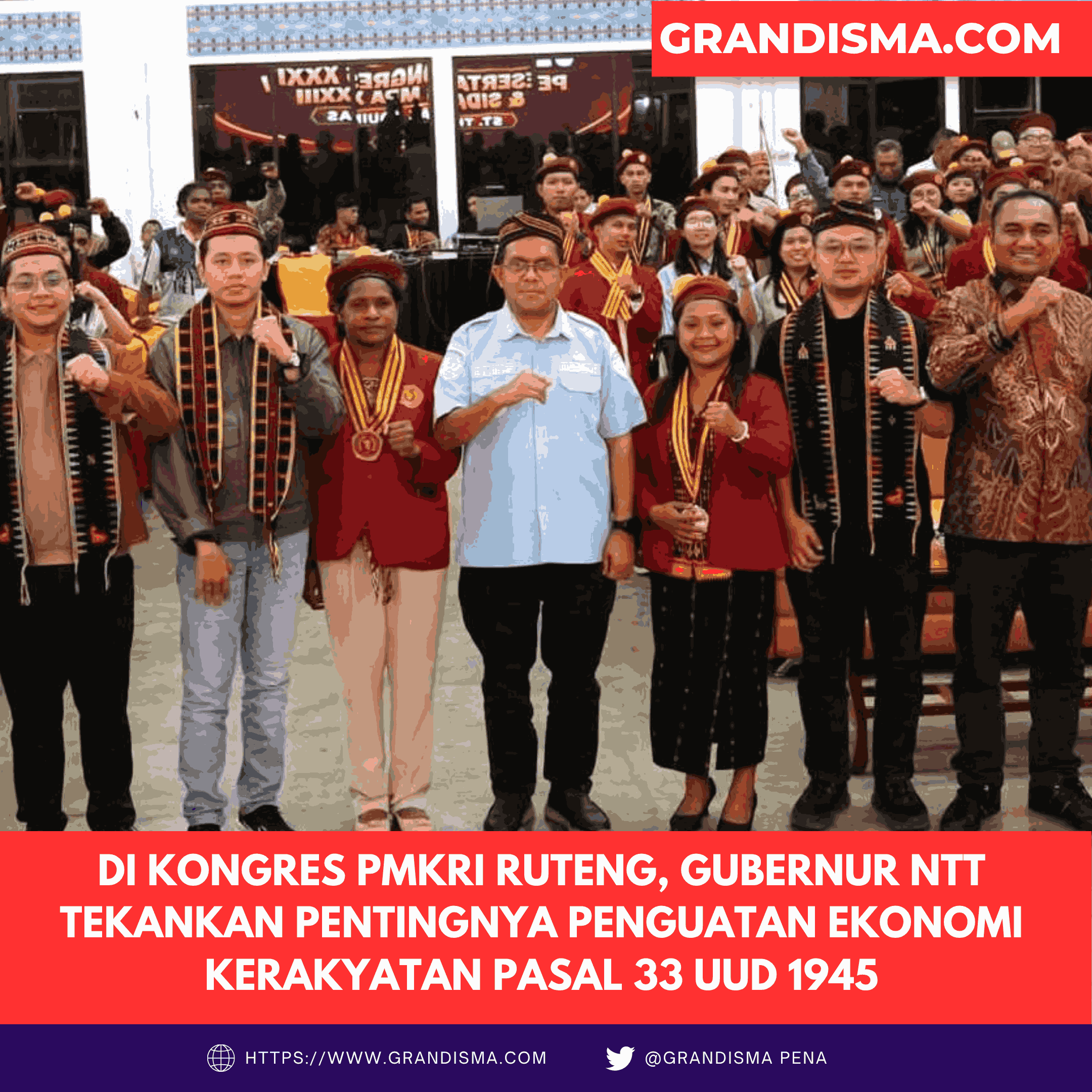 Di Kongres PMKRI Ruteng, Gubernur NTT Tekankan Pentingnya Penguatan Ekonomi Kerakyatan Pasal 33 UUD 1945