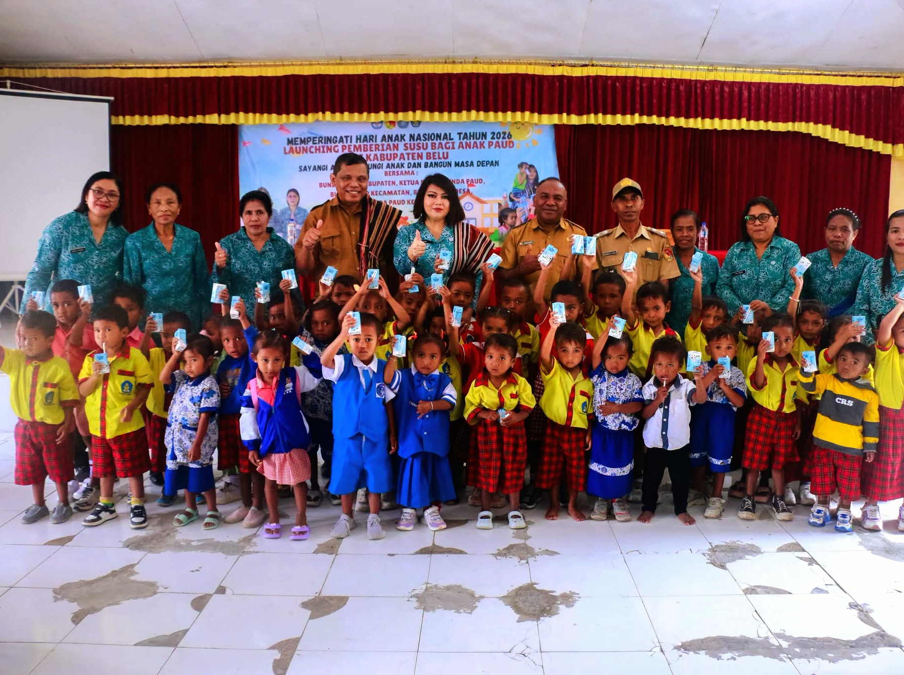Peringati Hari Anak Nasional 2026, Bunda PAUD dan Pemkab Belu Luncurkan Program Susu Gratis bagi Anak PAUD