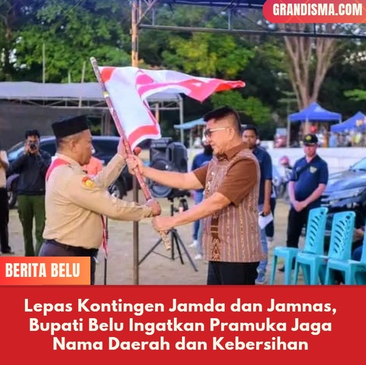 Lepas Kontingen Jamda dan Jamnas, Bupati Belu Ingatkan Pramuka Jaga Nama Daerah dan Kebersihan