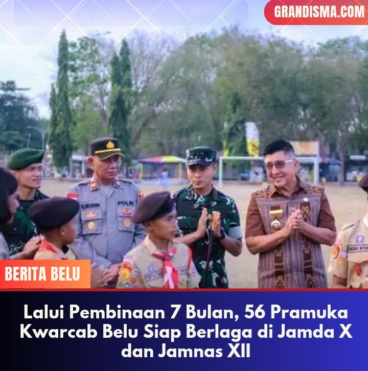 Lalui Pembinaan 7 Bulan, 56 Pramuka Kwarcab Belu Siap Berlaga di Jamda X dan Jamnas XII