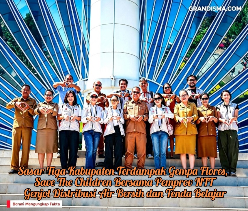 Sasar Tiga Kabupaten Terdampak Gempa Flores, Save The Children Bersama Pemprov NTT Genjot Distribusi Air Bersih dan Tenda Belajar