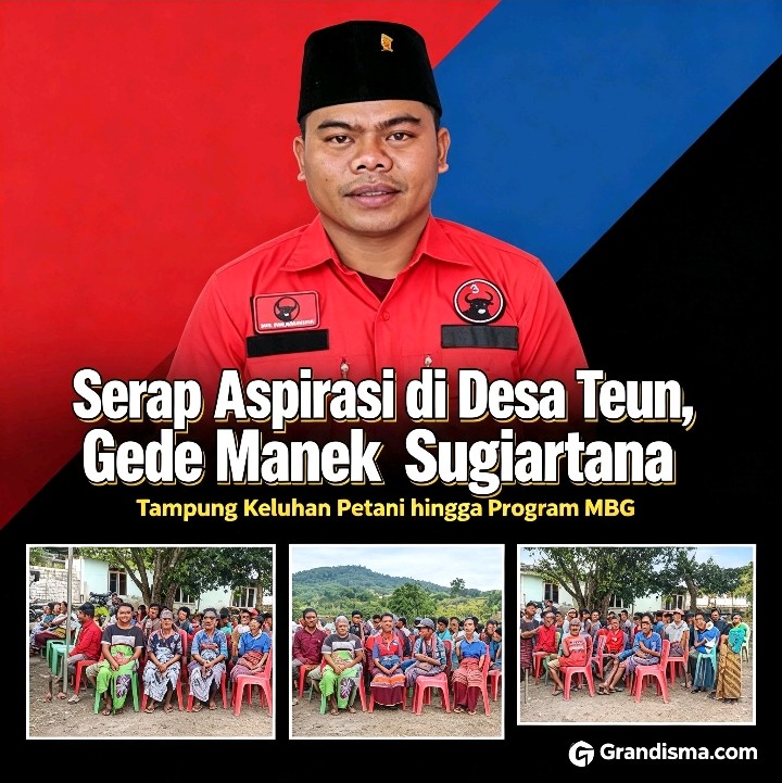 Serap Aspirasi di Desa Teun, Gede Manek Sugiartana Tampung Keluhan Petani hingga Program MBG