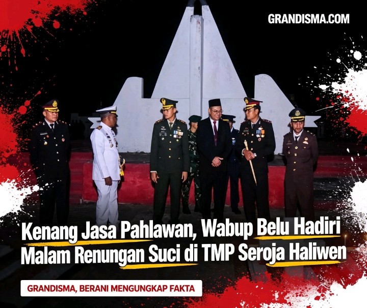Kenang Jasa Pahlawan, Wabup Belu Hadiri Malam Renungan Suci di TMP Seroja Haliwen