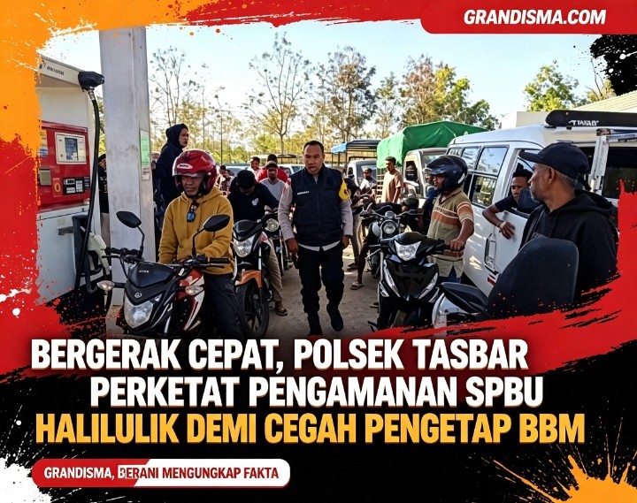 Bergerak Cepat, Polsek Tasbar Perketat Pengamanan SPBU Halilulik Demi Cegah Pengetap BBM