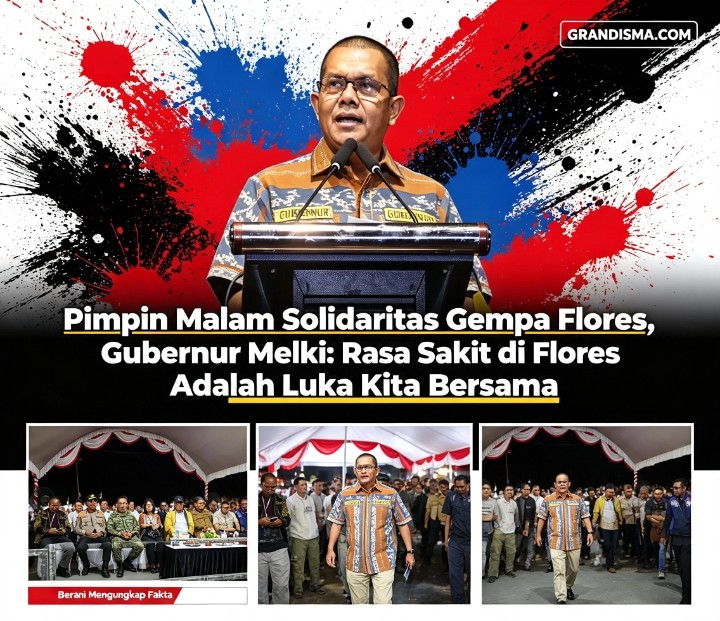Pimpin Malam Solidaritas Gempa Flores, Gubernur Melki: Rasa Sakit di Flores Adalah Luka Kita Bersama