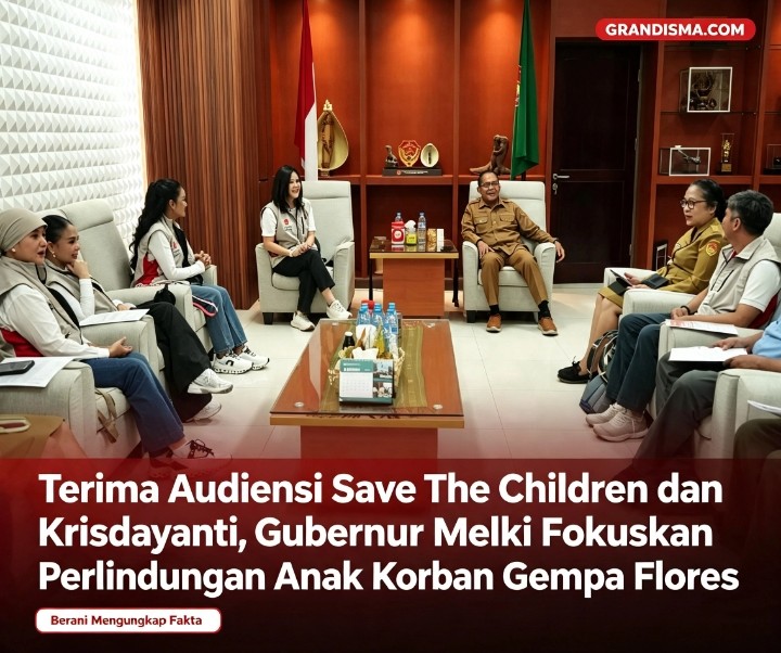 Terima Audiensi Save The Children dan Krisdayanti, Gubernur Melki Fokuskan Perlindungan Anak Korban Gempa Flores