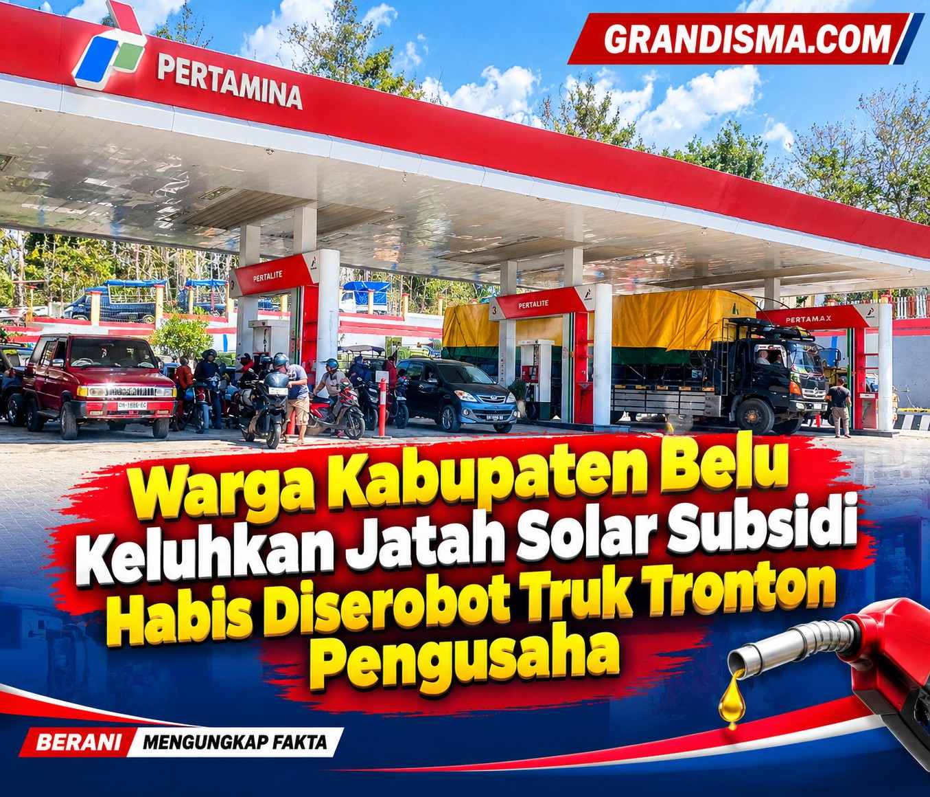 Warga Kabupaten Belu Keluhkan Jatah Solar Subsidi Habis Diserobot Truk Tronton Pengusaha