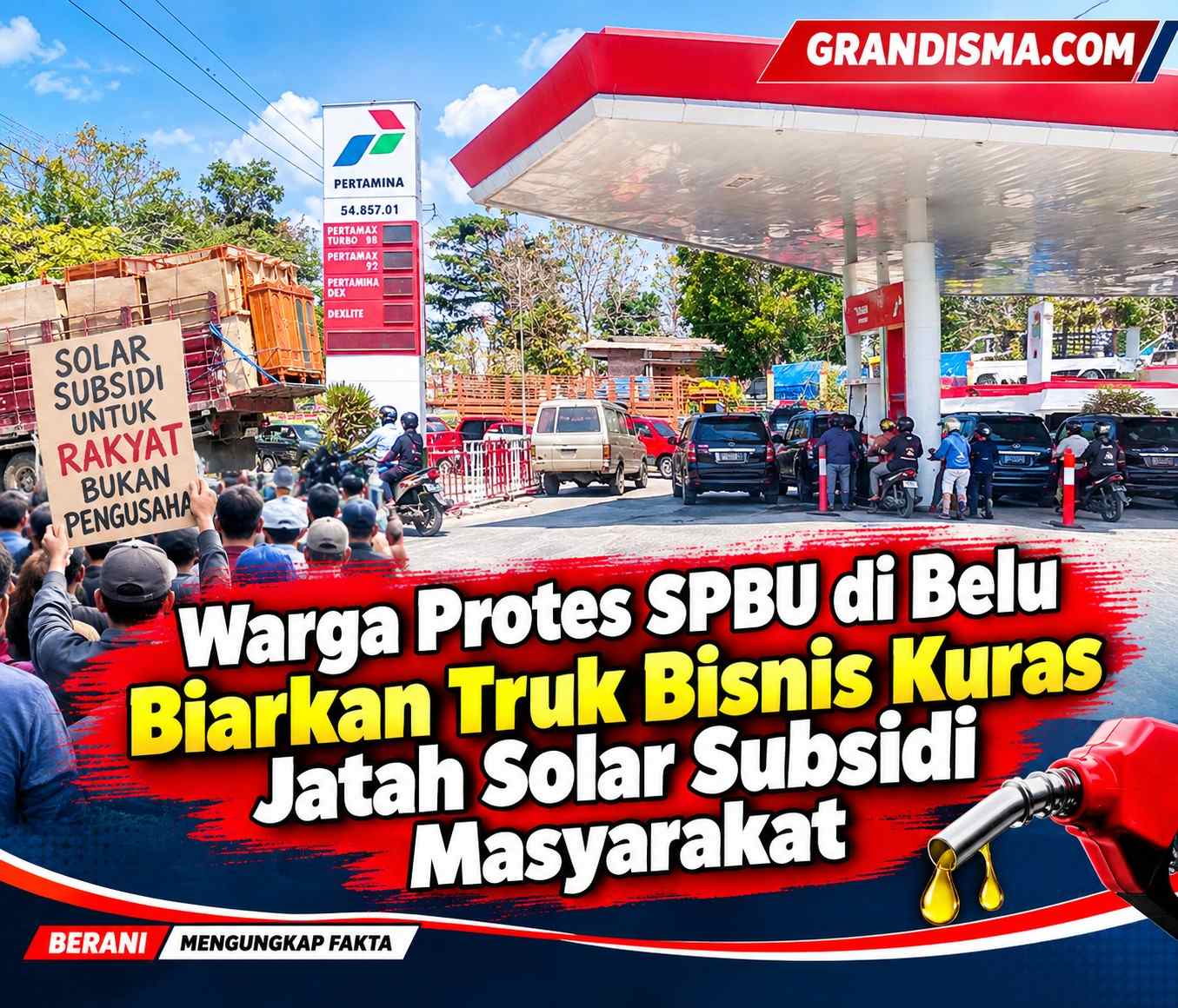 Warga Protes SPBU di Belu Biarkan Truk Bisnis Kuras Jatah Solar Subsidi Masyarakat