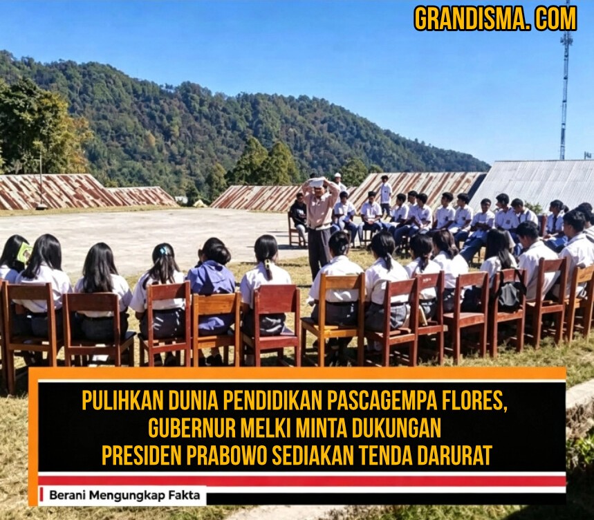 Pulihkan Dunia Pendidikan Pascagempa Flores, Gubernur Melki Minta Dukungan Presiden Prabowo Sediakan Tenda Darurat