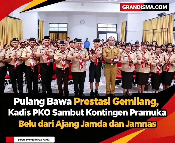 Pulang Bawa Prestasi Gemilang, Kadis PKO Sambut Kontingen Pramuka Belu dari Ajang Jamda dan Jamnas