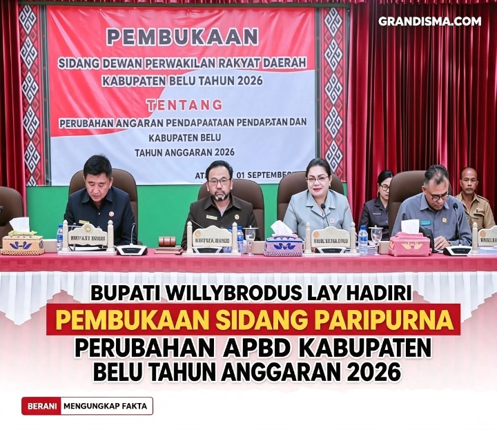 Bupati Willybrodus Lay Hadiri Pembukaan Sidang Paripurna Perubahan APBD Kabupaten Belu Tahun Anggaran 2026
