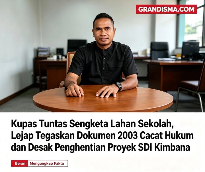Kupas Tuntas Sengketa Lahan Sekolah, Lejap Tegaskan Dokumen 2003 Cacat Hukum dan Desak Penghentian Proyek SDI Kimbana