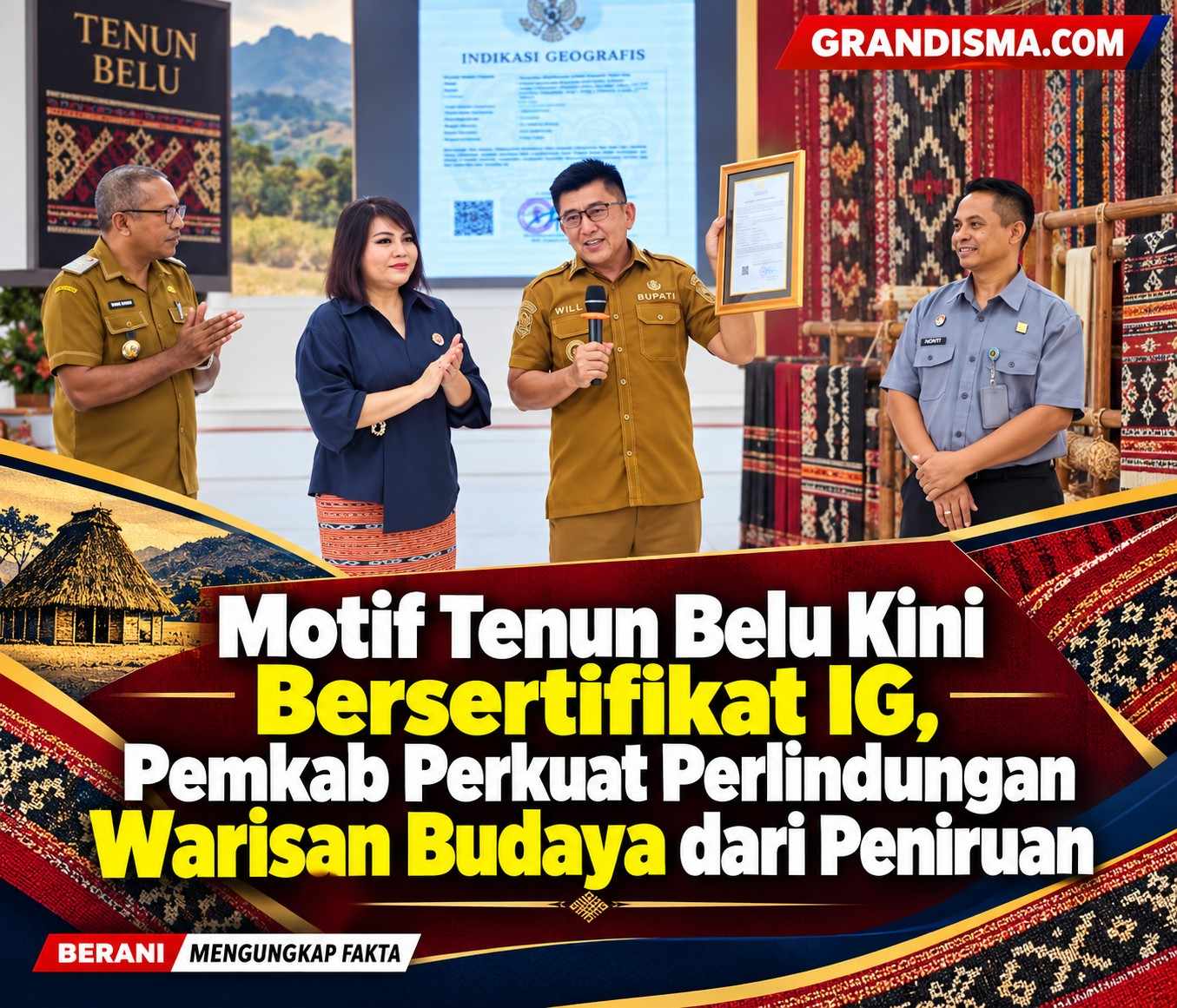 Motif Tenun Belu Kini Bersertifikat IG, Pemkab Perkuat Perlindungan Warisan Budaya dari Peniruan