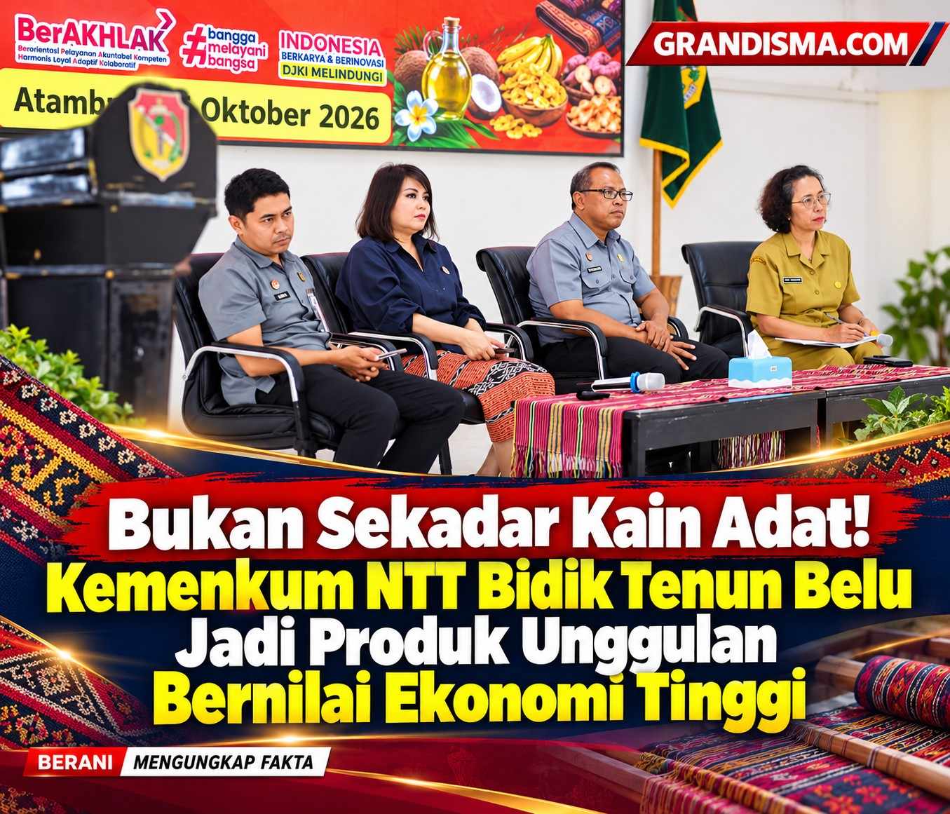 Bukan Sekadar Kain Adat! Kemenkum NTT Bidik Tenun Belu Jadi Produk Unggulan Bernilai Ekonomi Tinggi