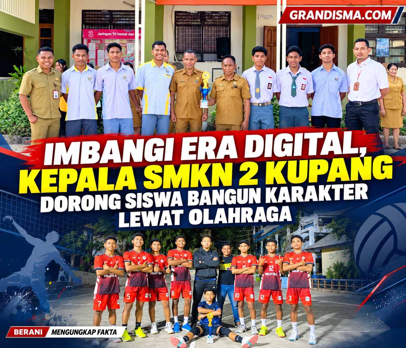 Imbangi Era Digital, Kepala SMKN 2 Kupang Dorong Siswa Bangun Karakter Lewat Olahraga