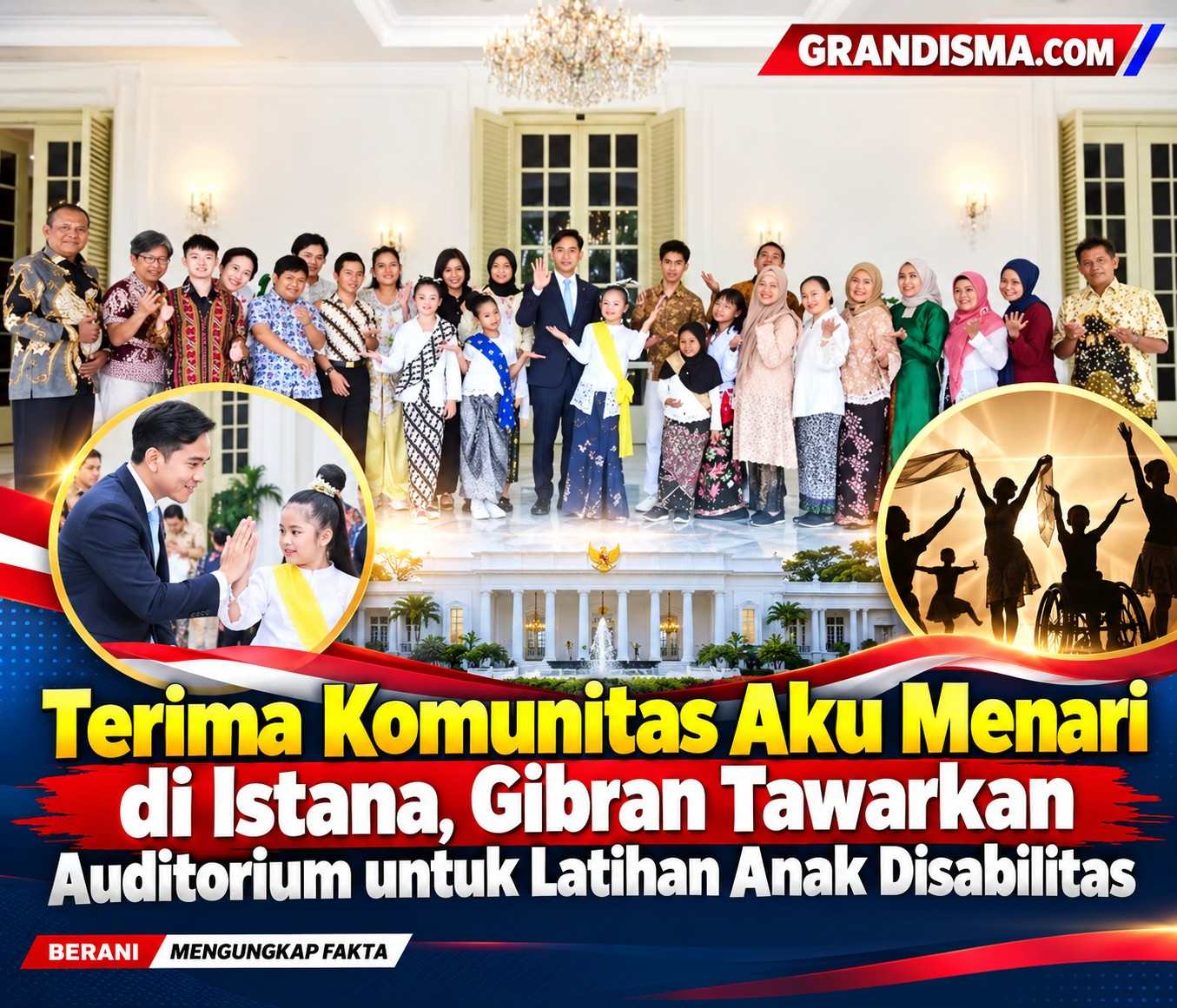 Gibran Terima Komunitas Aku Menari di Istana, Tawarkan Auditorium untuk Latihan Anak Disabilitas