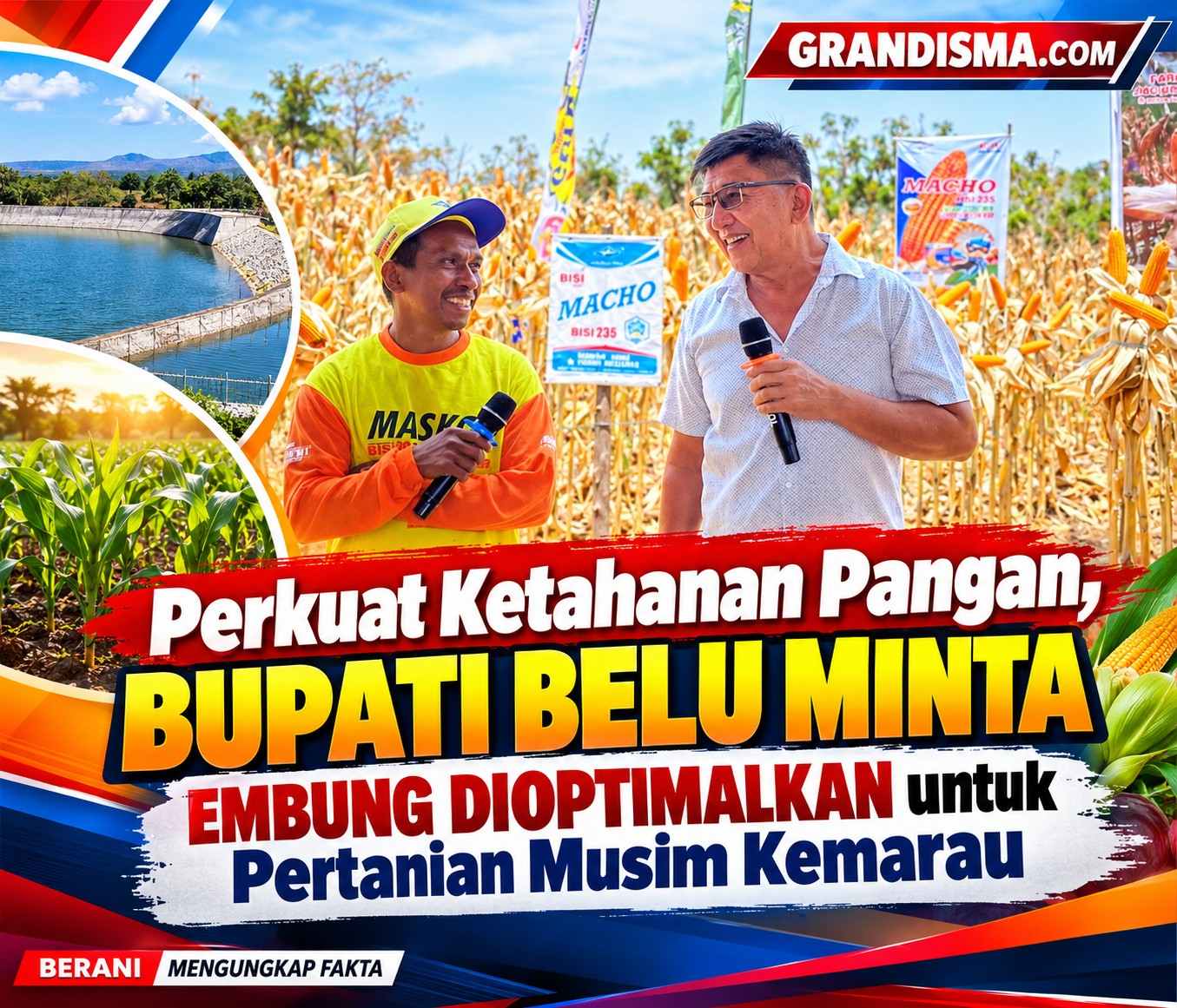 Perkuat Ketahanan Pangan, Bupati Belu Minta Embung Dioptimalkan untuk Pertanian Musim Kemarau