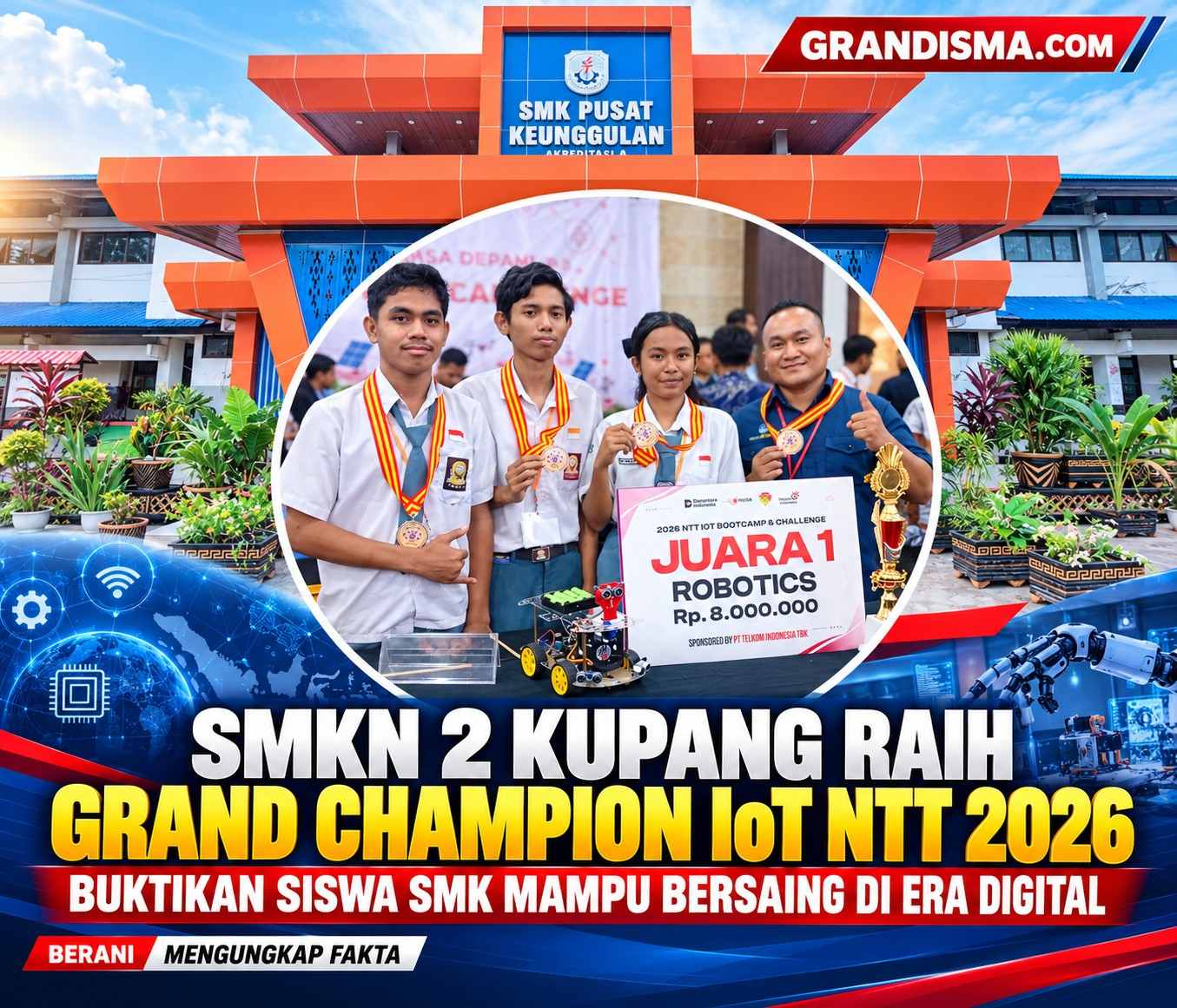 SMKN 2 Kupang Raih Grand Champion IoT NTT 2026, Buktikan Siswa SMK Mampu Bersaing di Era Digital