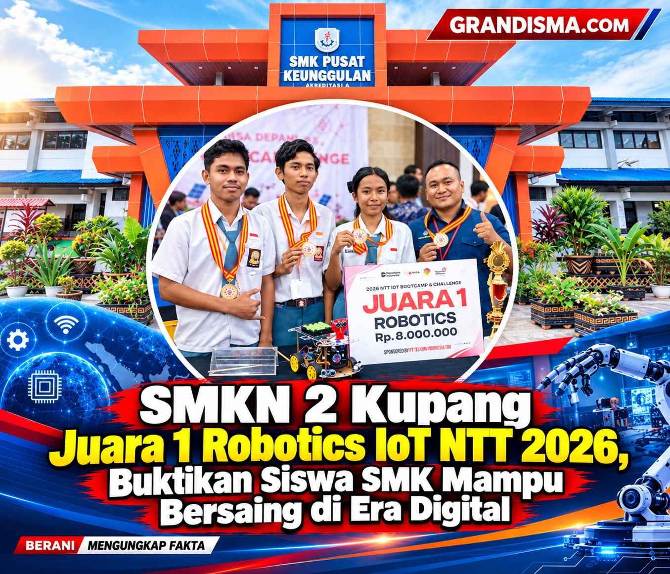SMKN 2 Kupang Juara 1 Robotics IoT NTT 2026, Buktikan Siswa SMK Mampu Bersaing di Era Digital