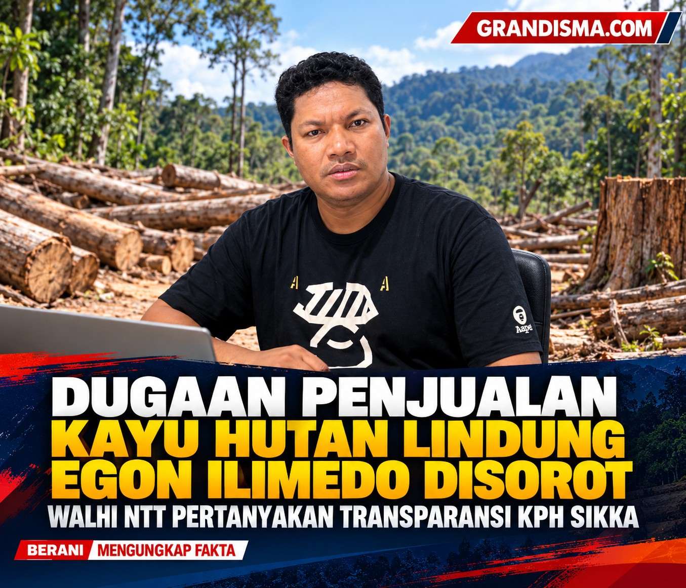 Dugaan Penjualan Kayu Hutan Lindung Egon Ilimedo Disorot, WALHI NTT Pertanyakan Transparansi KPH Sikka