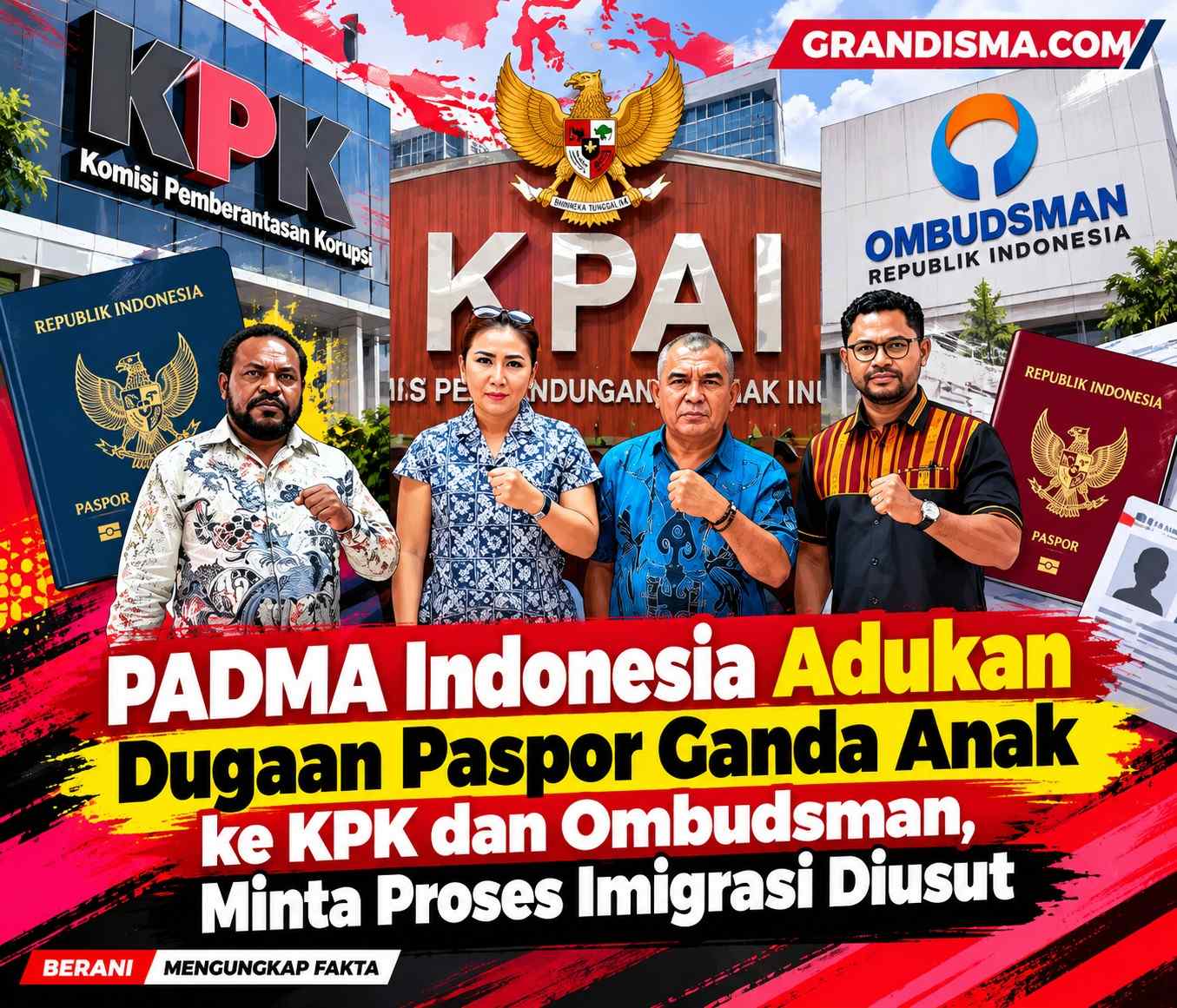 PADMA Indonesia Adukan Dugaan Paspor Ganda Anak ke KPK dan Ombudsman, Minta Proses Imigrasi Diusut
