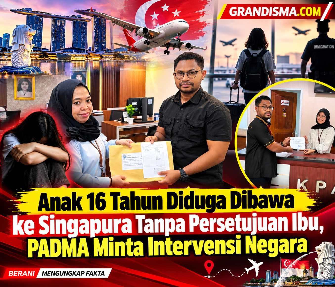 Anak 16 Tahun Diduga Dibawa ke Singapura Tanpa Persetujuan Ibu, PADMA Minta Intervensi Negara