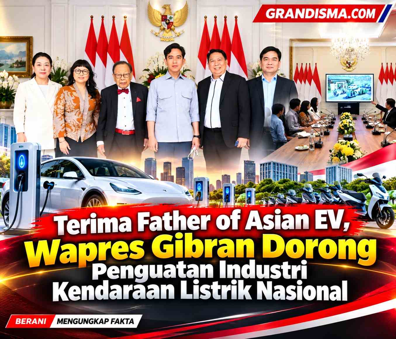 Terima Father of Asian EV, Wapres Gibran Dorong Penguatan Industri Kendaraan Listrik Nasional